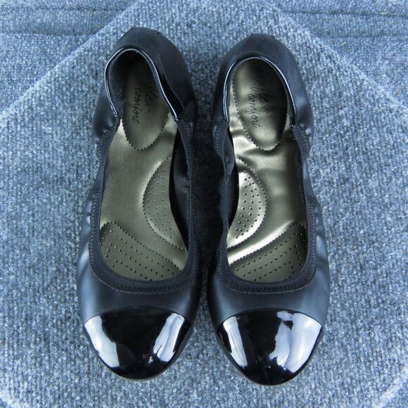 Dexflex Comfort Women Ballet Shoes Size 11 Medium Black Synthetic Slip On - Picture 3 of 9